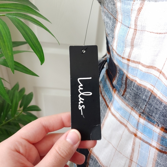 (SOLD) Lulus Multi Plaid Ruffled Wrap Mini Dress - Picture 10 of 10